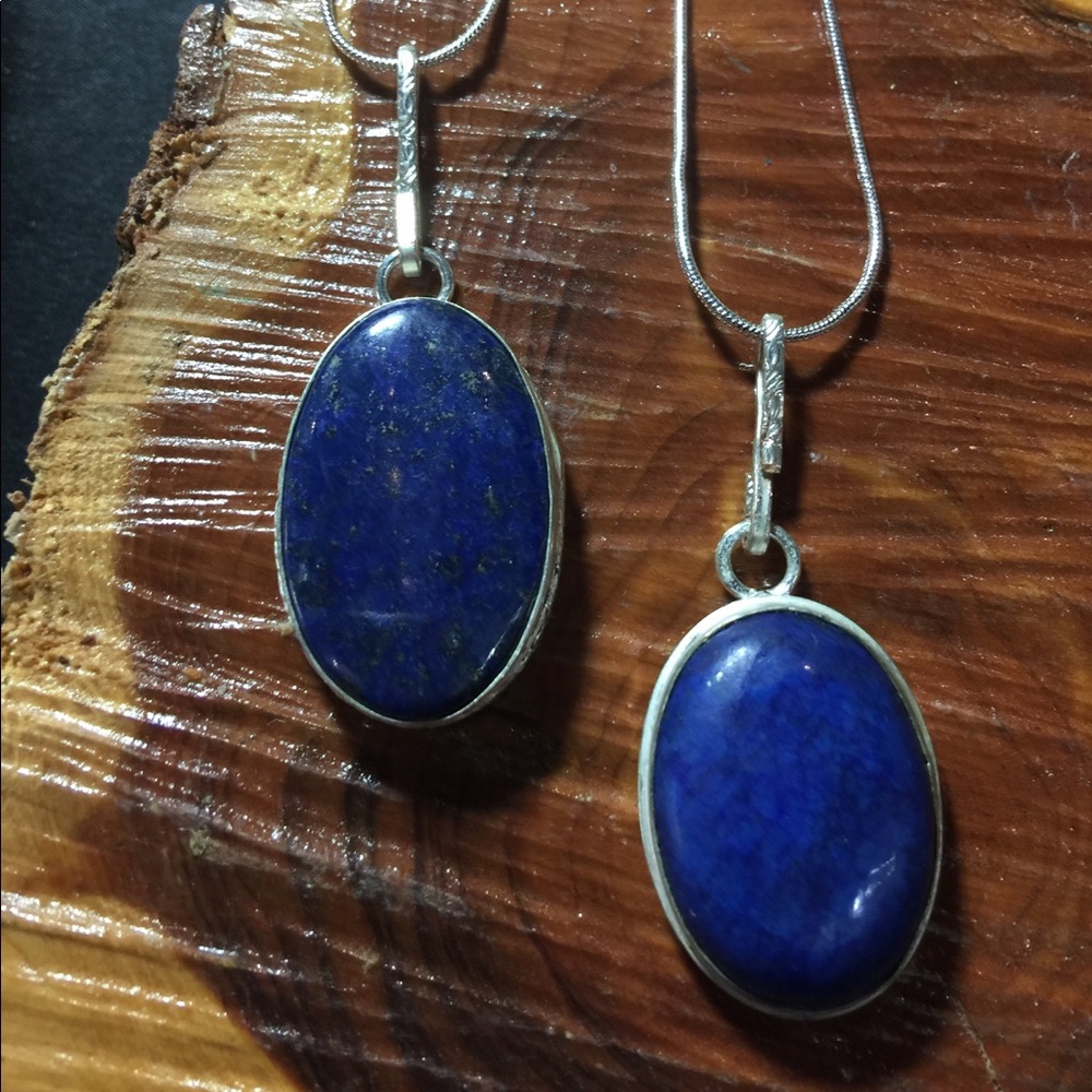 Lapis Gemstone Silver Pendant Jewelry Gift